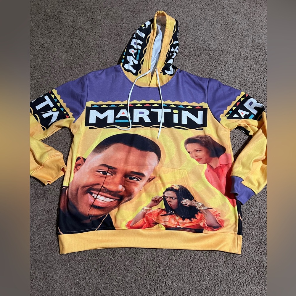 Martin TV Show Graphic Hoodie - Yellow & Purple
